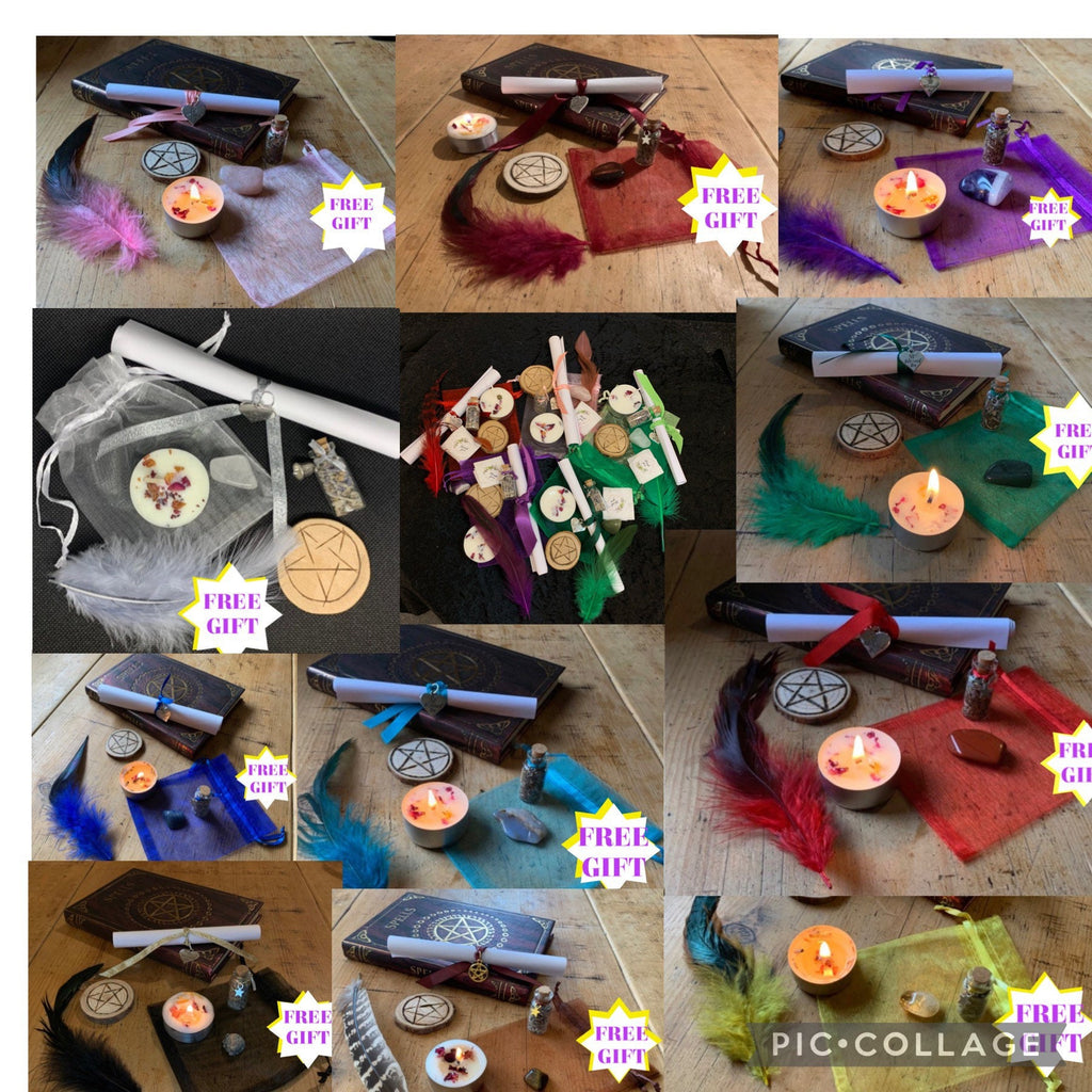 Choose a spell, spell kit, spells for beginners, real witches spell, PREMIUM, witchcraft, magick, witch, magic spells, spell jar, potion