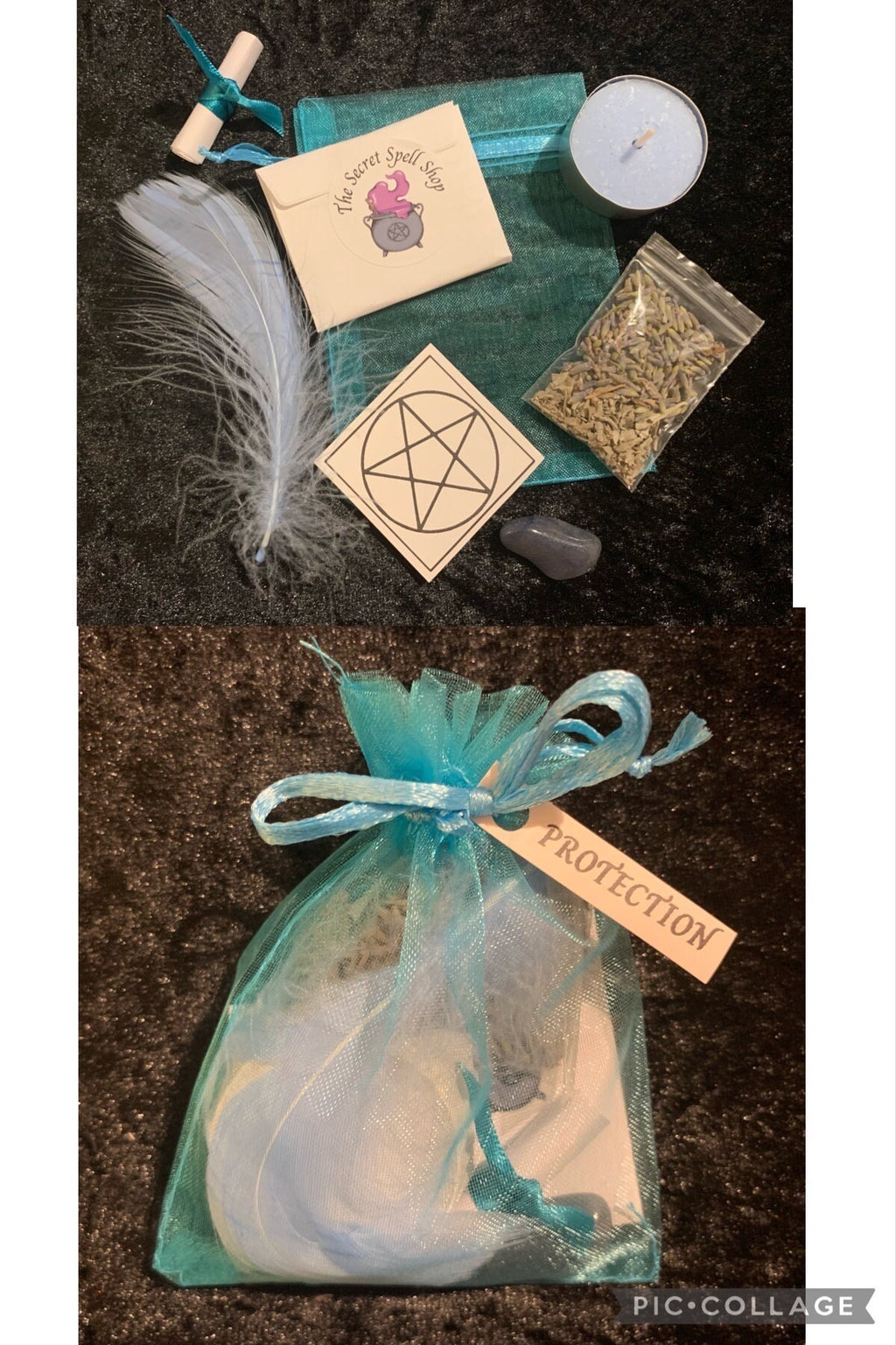 PROTECTION spell bag • real spell • witchcraft • pagan • gift • spell magick  • magic • secure- - anxiety protection- baby witch - fear aid