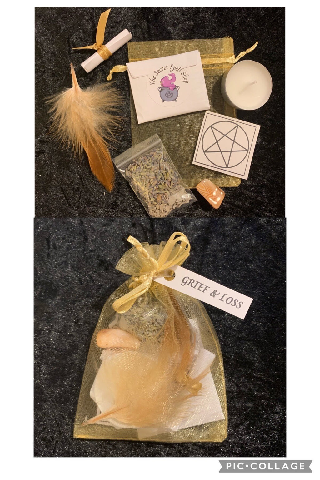 GRIEF and LOSS spell bag • real spell • witchcraft • pagan • gift • spell magick  • magic • Witch gift ~ witches spell ~ grief aid ~ funeral