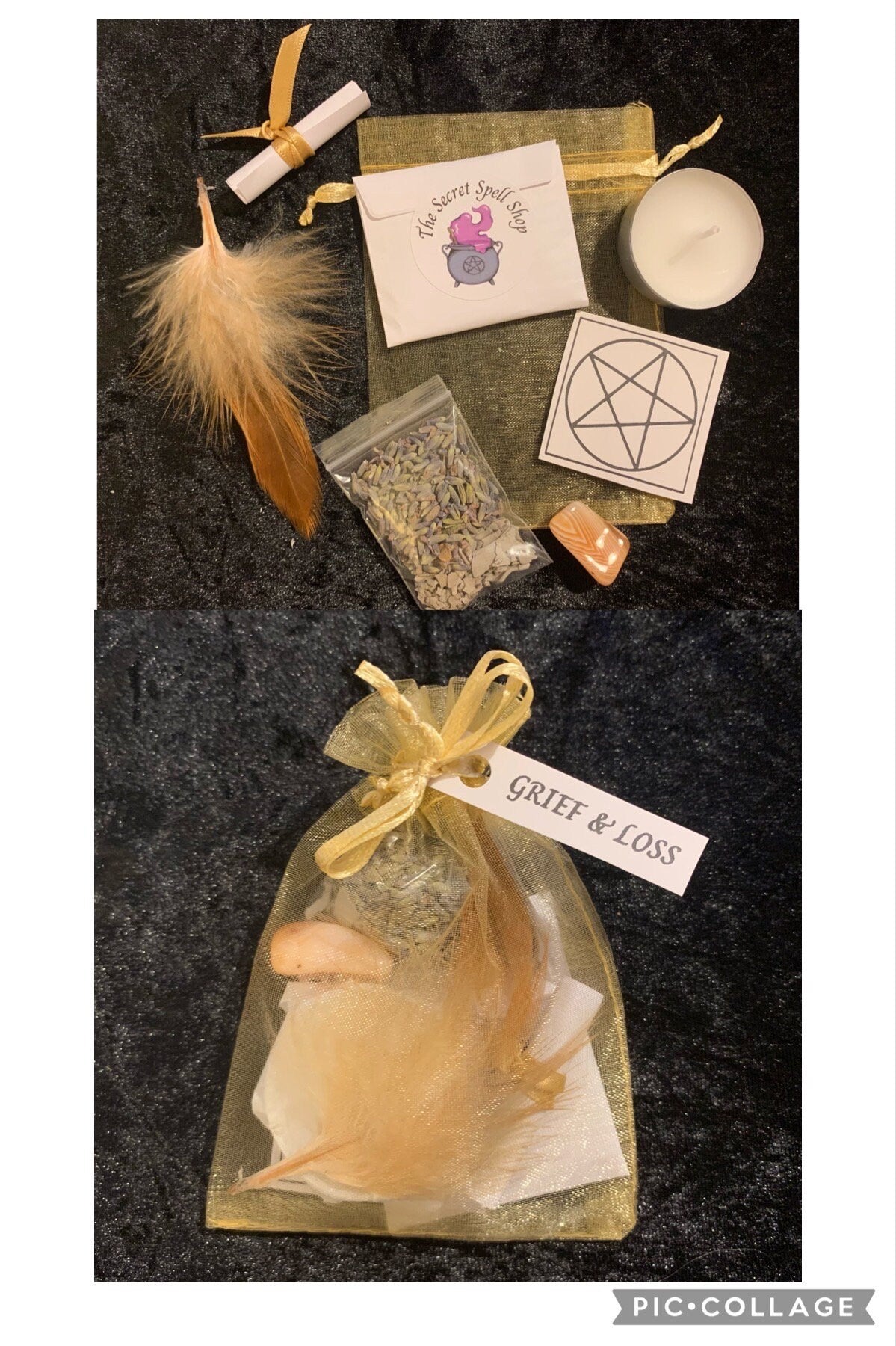 GRIEF and LOSS spell bag • real spell • witchcraft • pagan • gift • spell magick  • magic • Witch gift ~ witches spell ~ grief aid ~ funeral