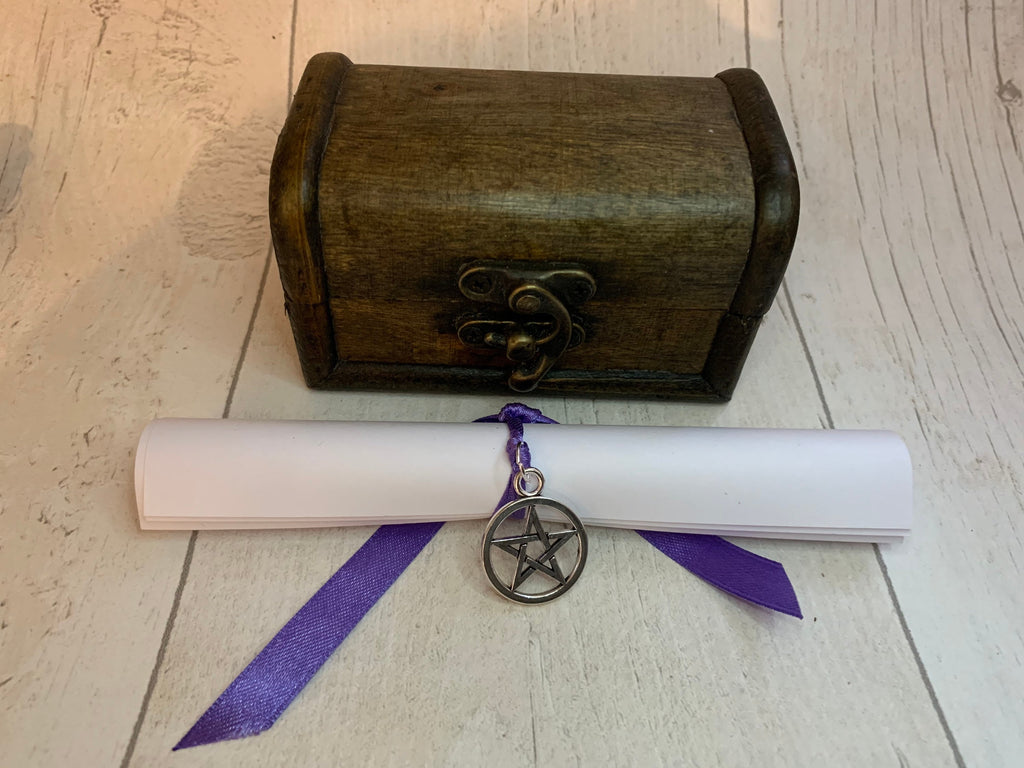 Triple spell set  ANXIETY - PROTECTION - SLEEP spell kit in wooden chest • witchcraft , pagan • soy wax vegan candle • gift • spell magick •